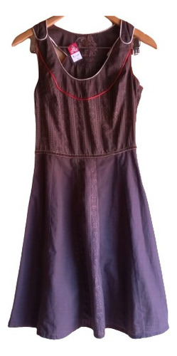 Vestido Marron Y Beige Levi´s Premium Talle M