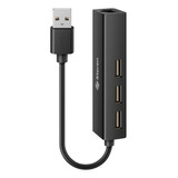 Adaptador Usb A Fast Ethernet (rj45), Con Hub