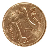 Chipre 2 Cents 1998 Sin Circular Km 54.3 Pinturas Ruprestes
