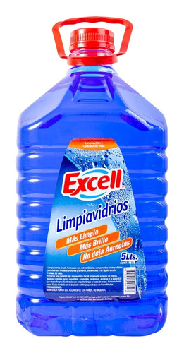 Limpia Vidrios Liquido Bidon 5 Litros Excell