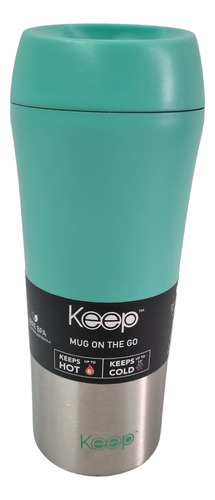 Vaso Mug On The Go Keep Térmico Anti Derrame 400 Ml