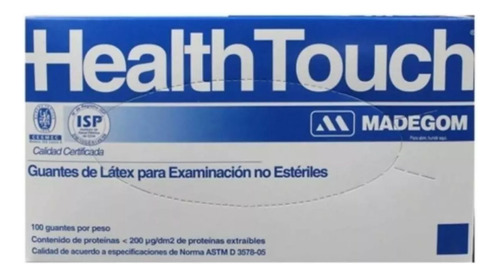 Guante De Latex Health Touch Talla L X 100 Unidades