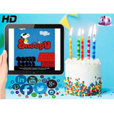 Vídeo Invitación Cumpleaños Snoopy Efectos 3d Hd