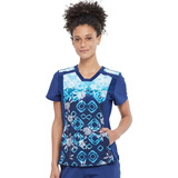 Polera Clinica Mujer Estampada Cherokee - Ck673 Tyby