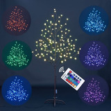 Arbol Flor Cerezo Luz Led Colores Navidad Fiesta Decoracion