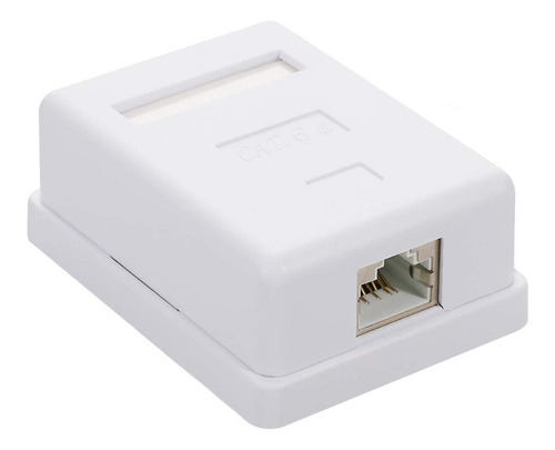 Roseta Caja Rj45 Pared Cat 6 Simple Blanca