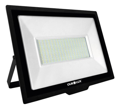  Refletor 300w Preto 6500k Slim Superled Branco Frio Ourolux