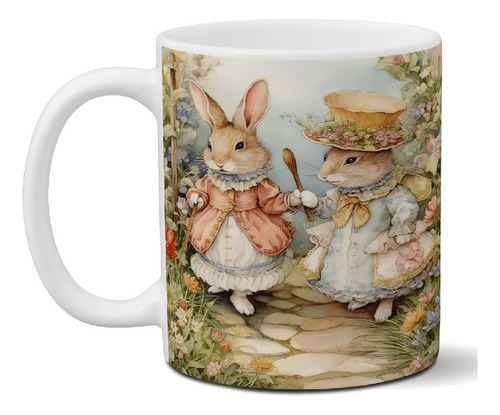 Taza De Cerámica Peter Rabbit Pascuas Diseño Único Art Pr 56