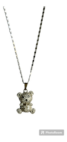 Collar Fashion Jewellery Osito Oro Laminado Zirconia 45cm