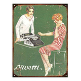 Chapa Publicidad Antigua Maquina De Escribir Olivetti Z605