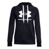 Buzo Under Armour Rival Fleece Logo Negro Fem 