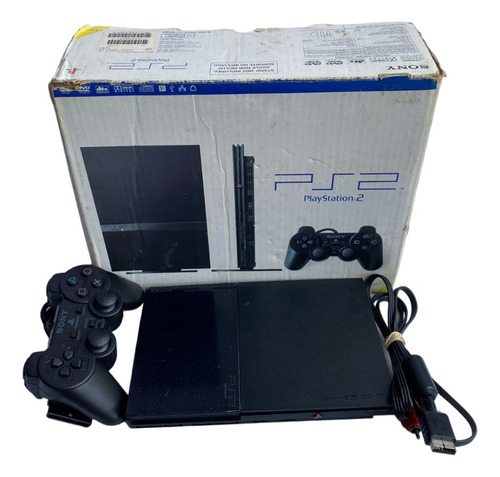 Consola Ps2 Slim Con Caja Original Playstation 2 Usada 