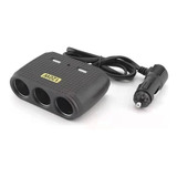 Adaptador Para Enchufe Encendedor Auto 1 A 3 +2 Usb Cargador