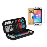 Estuche Protector Compacto Nintendo Switch + Mica De Vidrio