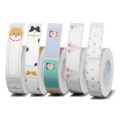 5 Rollos De Papel De Etiquetas A Color Niimbot Para Máquinas