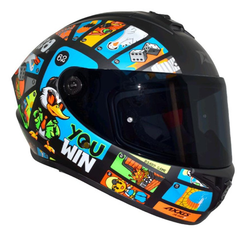 Casco Integral Axxis Draken Star Goose Game A1 Negro