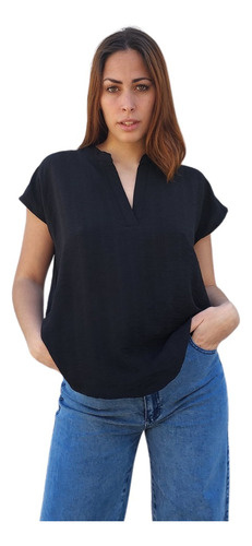 Blusa De Raso Con Elastano Bianca