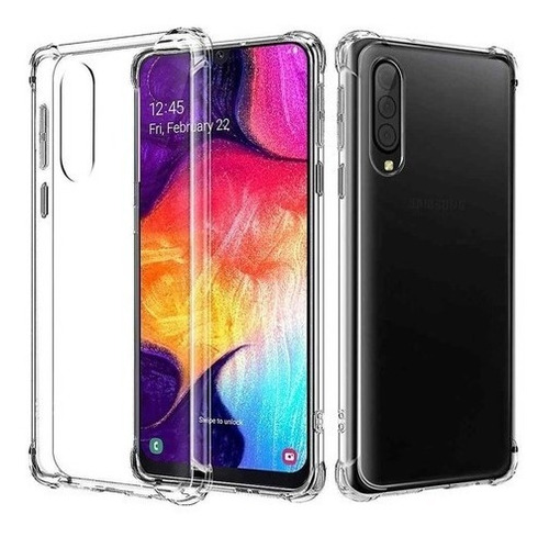 Funda Antishock Transparente Para Samsung A01 + Glass