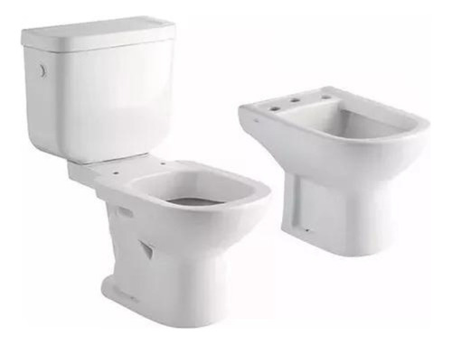 Inodoro Largo C/ Deposito + Bidet 3 O 1 Ag Ferrum Bari Totos