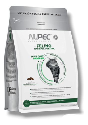 Nupec Felino Hairball 1.5kg | Control Bolas De Pelo