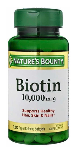 Biotin 10000mcg- X 120 Capsulas-  Natures Bounty