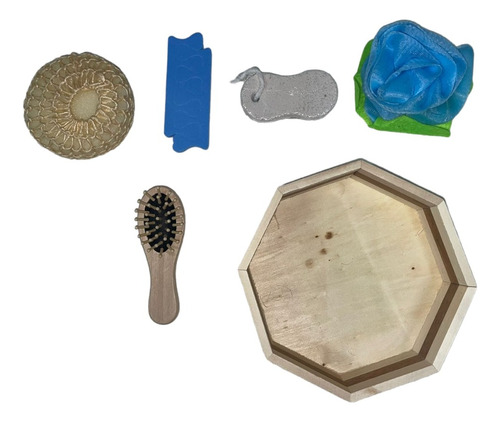 Set De Baño Para Ducha Con Organizador Octagonal