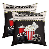 Conjunto De 2 Fundas De Almohada Vintage De Cine Exteri...