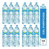 12 Pack Botellas De Agua Natural Purificada Ciel 1.5 Litros