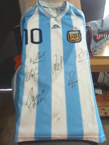 Camiseta De Argentina Autografeada