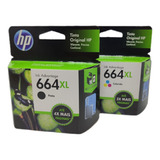 Kit Cartucho 664xl Preto E Color Original Hp 2136 3636 4676