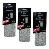 Kit 3 Refil P/ Mop Rapid Clean Celeste Flat Lava E Seca