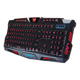 Teclado Gamer Led 3 Cores Usb Multimídia Para Pc/computador