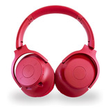 Audífonos Bluetooth Tipo Dj Con Mic Y Batería Recargable Color Rojo