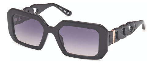 Lentes De Sol Negro Brillante Degradé Guess Gu0011001b