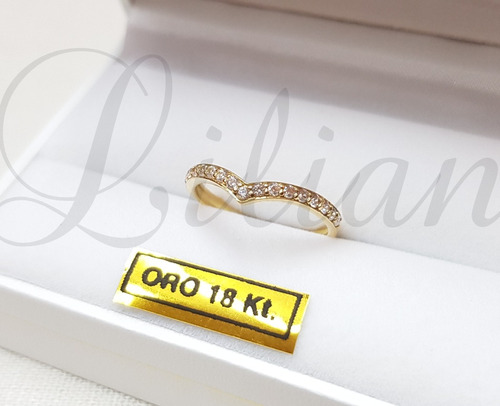 Anillo Oro 18k Medio Sin Fin Pico 