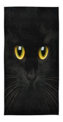Toallas De Mano Para Baño Con Diseño De Gato Y Animal Negro,