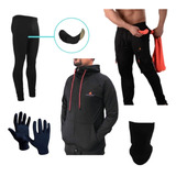 Combo!campera+calza Ciclista+pantalon Cargo+cuello Y Guantes