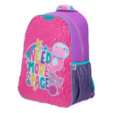 Mochila Grande Escolar Chenson Happy Girl Primaria Niña Gato Espacial Bogui Hg64445-p Color Rosa Diseño De La Tela Hg64445-p