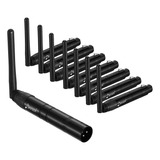 Donner Wireless Dmx, 8 Piezas, Metal Negro, Dmx512, Inalámbr