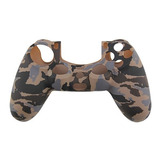 Funda Silicon Compatible Con Control Ps4 Camuflaje Café