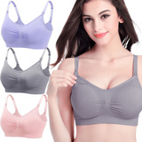 3pcs Bras Ropa Interior De Lactancia Sin Llantas Para Mujer