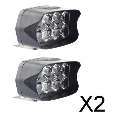 2 Moto Impermeable 6500k 8 Leds Faros Auxiliares Duales Luz | Meses sin interés