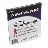 Kit De Batería Para Garmin Edge 520 Con Batería, Video Y Her