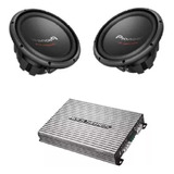 Paquete 2woofer Pioneer Ts-w312d4+amplificador Rks-p1100.1d 