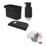 Kit Organizador Dispenser Porta Detergente Cozinha Rodo Pia 