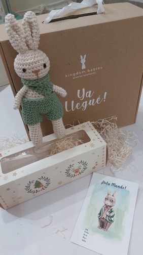 Muñeco Amigurumi Al Crochet. Conejo. Bebes. Navidad