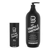 Combo Polvo Fijación+shampoo Y Acondicionador 2 En 1 Level3