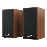 Parlantes Stereo Genius Sp-hf180 Usb Madera Negro