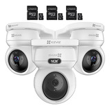 Kit 3 Cámara Ezviz Ip Wifi Motorizada Hd C6n Soporte Mem 32g