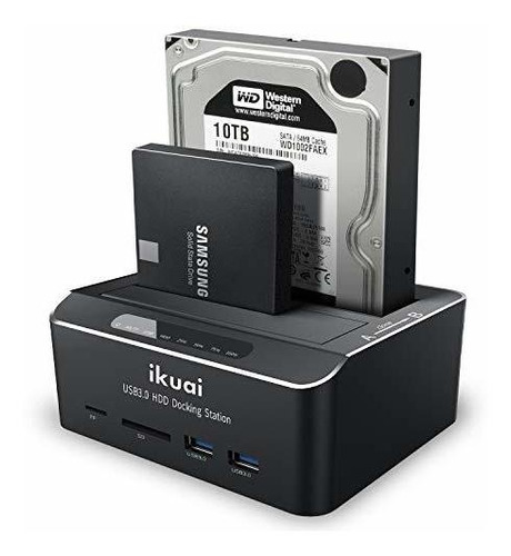 Ikuai Sata To Usb 3.0 Dual Bay Hard Drive Dock Para 2.5  Y 3